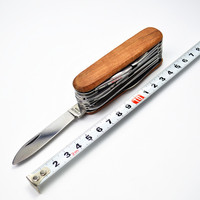 Couteau pliant de survie en acier inoxydable pour le camping en plein air, multi-outils de chasse, taille de poche 91 mm, couteau suisse pliant
