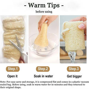 100% spons <span class=keywords><strong>Loofah</strong></span> dapur alami Biodegradable spons <span class=keywords><strong>Loofah</strong></span> dapat digunakan kembali untuk pembersih piring atau Eksfoliasi - Product Image 4