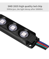Caractéristiques uniques haute luminosité SMD5050 panneau de signalisation LED RVB étanche DC12V 0.72W LED publicité Module de lumière LED RVB