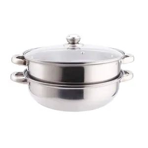 Utensilios de cocina de acero inoxidable para el hogar, olla para sopa, vaporizador multifunción