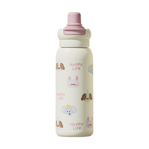 Xuzhen Bulk Pretty Women Vacuum Tumbler Dual Sip Straw Cup Large Portable Insulated <span class=keywords><strong>Mug</strong></span> for Office Couple Student Travel - Product Image 5