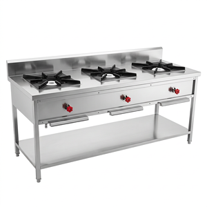 Commercial 3 Burner Gas Stove <b>Stainless</b> <b>Steel</b> LPG Cooking Range For Restaurant Hotel Catering <b>Outdoor</b> <b>Kitchen</b> - Product Image 1