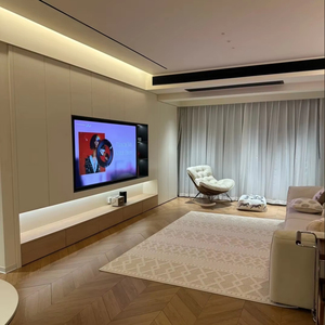 Soporte de TV de madera maciza Gabinete de almacenamiento de <span class=keywords><strong>roble</strong></span> moderno con diseño de plataforma <span class=keywords><strong>flotante</strong></span> Acabado <span class=keywords><strong>natural</strong></span> - Product Image 2