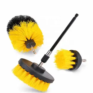 Hot Sale 4PCS Power Drill Floor Bathtub Toilet Car Cleaning Brush Set Scrubber Cleaning Brush Extended Long Kit for Car