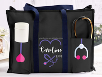Cadeau personnalisé pour infirmière infirmière Sac à bandoulière pour travail Sac fourre-tout pour soins infirmiers avec poches