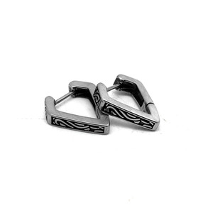 Boucles d'oreilles Huggie en acier titane yunnique, design géométrique, bijoux de mode unisexe, clous en acier inoxydable 316 - Product Image 5