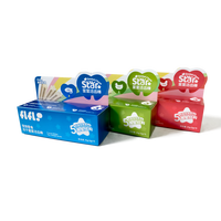 Boîte en carton personnalisée, imprimée en couleur, écologique, de qualité alimentaire, en forme de dent, avec lamination mate et gaufrage