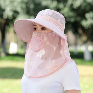 Chapeau Bob de Jardinage en Tissu Soyeux avec Cache-Visage, Protection Solaire Respirante, Chapeau d'Été à Large Bord pour Femme - Product Image 2