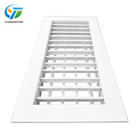 Diffuseur d'air double couche en alliage d'aluminium réglable durable et moderne Grille de ventilation linéaire amovible facile à utiliser
