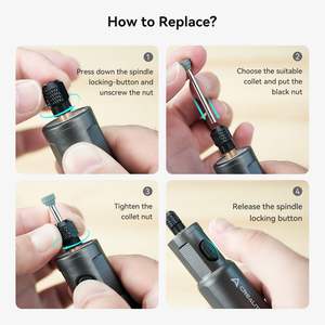 Kit d'outils rotatifs sans fil Creality S146, 24 accessoires, alimenté par batterie, graveur multifonctionnel DIY - Product Image 5