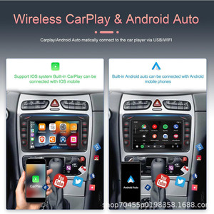 2 Din Android 14 auto Multimedia Radio Stereo Audio per <span class=keywords><strong>Mercedes</strong></span> Benz <span class=keywords><strong>Vito</strong></span> W203 VaneoClk <span class=keywords><strong>W639</strong></span> W168 W209 W210 GPS USB schermo Modulare - Product Image 2