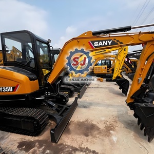 Mini-excavatrice SANY d'occasion SY35U sur chenilles avec moteur d'origine, également compatible avec les modèles 3T SY26U SY50U SY16C SY18C - Product Image 3