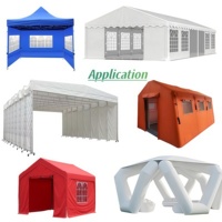 Lona de PVC para Carpas, 650GSM, Impermeable, Ignífuga, Recubierta de PVC, Venta al Por Mayor de Fábrica, Personalizable