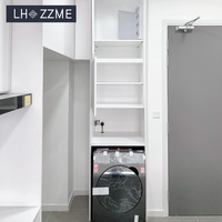 Ensemble d'armoires de cuisine modernes en contreplaqué blanc sur mesure avec évier, facile à installer, écologique, cuisines entièrement équipées pour appartement