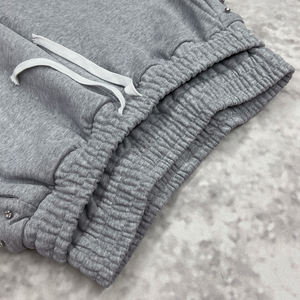 Unisex Streetwear Embroidery Bermuda <b>Shorts</b> Designer Custom <b>Baggy</b> Double Waisted Sweat <b>Shorts</b> Rhinestone Cotton <b>Shorts</b> for <b>Men</b> - Product Image 2