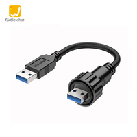 Connecteurs USB3.0 USB2.0 industriels mâle-femelle E-Weichat EU-USB IP67, boîtier PBT, contacts en alliage de cuivre, 1,5-2A 100V, étanches