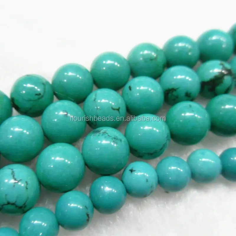 2mm~12mm Stablized Turquoise Magnesite Stone Round Loose Beads