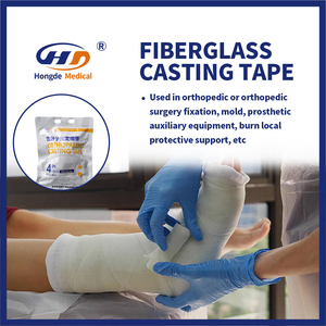 Ruban <span class=keywords><strong>de</strong></span> moulage orthopédique chirurgical en fibre <span class=keywords><strong>de</strong></span> verre synthétique <span class=keywords><strong>de</strong></span> polyester médical <span class=keywords><strong>de</strong></span> haute qualité approuvé CE ISO - Product Image 3