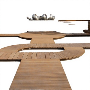 Customized Outdoor Anti-Slip Square Brushed Waterproof Modern Eco-friendly WPC <b>Decking</b> Composite Flooring Co-extrusion Deck - Product Image 3