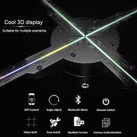 Couvercle de ventilateur LED holographique 3D OEM Ventilateur LED intérieur projeté Affichage hologramme 3d