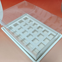 XJH vente en gros tasse cadeau de boîte à gâteau blanche, emballage de boîte à cupcake blanche, boîtes à dessert à couverture transparente avec couvercle transparent