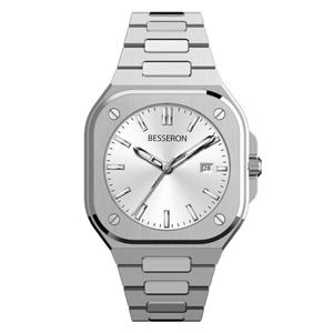 High Quality Luxury <b>Men's</b> Quartz Wrist <b>Watch</b> 5ATM <b>Waterproof</b> Stainless Steel Band Custom Logo 42mm Analog Dial Hardlex Japanese - Product Image 2