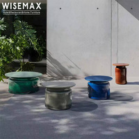 WISEMAX FURNITURE Table basse en fibre de verre au design nordique créatif, mobilier d'intérieur, table d'appoint minimaliste pour salon