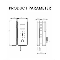 Cerradura de Huella Digital para Puerta de Vidrio de Oficina, Cerradura de Código para Puerta con Marco y sin Marco, Timbre Integrado, Cerradura Inteligente