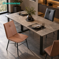 Meubles de restaurant commerciaux, table à manger, chaise de salle à manger en cuir PU, banquette capitonnée verticale pour café bistro