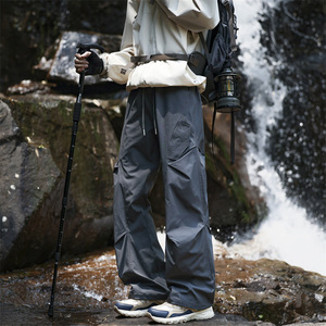 <span class=keywords><strong>Pantalon</strong></span> d'extérieur pour <span class=keywords><strong>homme</strong></span>, coupe-vent et imperméable, <span class=keywords><strong>taille</strong></span> élastique, couleur unie, style empilé - Product Image 3