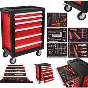 CE Chứng Nhận 7-Ngăn Kéo 31 ''Cán Công Cụ Giỏ Hàng Nhiệm Vụ Nặng Nề Kim Loại & Thép Công Cụ Ngực 258Pcs Công Cụ Cơ Khí Bộ Hội Thảo Sửa Chữa Cửa Hàng - Product Image 5