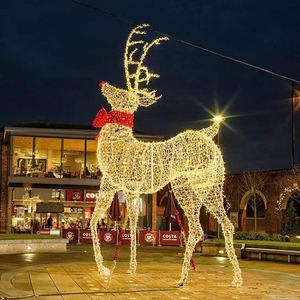 Lámpara de reno de Navidad para exteriores 3D a gran escala, decoración IP65 para el hogar <span class=keywords><strong>con</strong></span> <span class=keywords><strong>luces</strong></span> <span class=keywords><strong>con</strong></span> motivo de patrón de ciervo para paisaje de vacaciones - Product Image 2