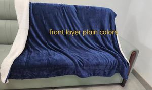 Cá nhân Sherpa lông cừu chăn tùy chỉnh thiết kế in thăng hoa hai lớp dày và ấm ném - Product Image 6