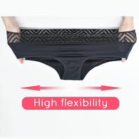 Culotte Menstruelle Écologique Femme Taille Moyenne Lavable Anti-Fuite Incontinence Sous-Vêtement Bambou Dentelle 4 Couches