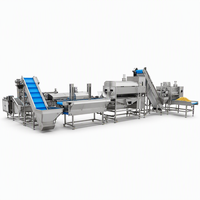 Usine de transformation de frites de pommes de terre de 2000 kg/h, équipement industriel automatique de pelage, de découpe, de blanchiment, de friture et de congélation