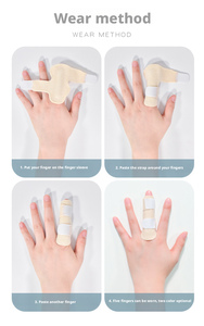 Attelle de fixation réglable pour doigts et pouce, support de protection pour quatre doigts, équipement de gros - Product Image 4