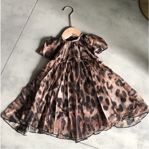 Girls' Short Sleeve Summer Dresses With <b>Patchwork</b> Pattern New Children's Clothing Including Pageant Party <b>Skirt</b> - Product Image 2