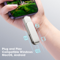 Nueva Memoria USB 3.0 de Metal de 64 GB, 128 GB, 256 GB con Puertos Duales USB Tipo-C y USB-A, Garantía de 3 Años para Teléfono Móvil y PC