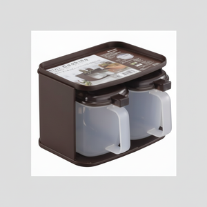 Inomata-Mini botella marrón de almacenamiento para condimentos de cocina - Product Image 1