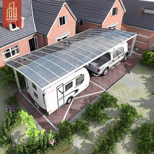 Sistema de cochera de aluminio de doble aleación personalizado, simple, de un solo lado, con tirón <span class=keywords><strong>diagonal</strong></span>, para estacionamiento exterior, cubierta para estacionamiento de automóviles - Product Image 6