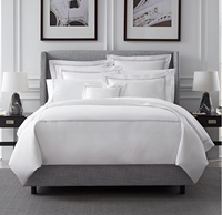 Parure de lit blanche brodée 100 % coton, drap plat, housse de couette, tailles Twin, Queen, King, pour hôtel et maison, vente en gros
