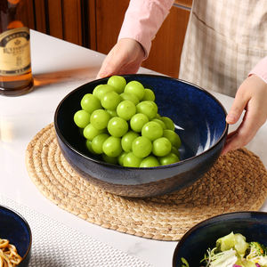 Juego de 3 cuencos de gres de cerámica grandes, medianos y pequeños para acampar para Fideos Ramen, ensalada de frutas, arroz - Product Image 5
