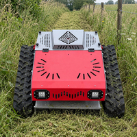 Robot Pemotong Rumput Mini Berbahan Bakar Bensin dengan Remote Control untuk Rumah, Kebun, Ladang, dan Lereng