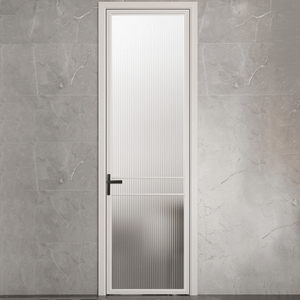 Puerta de Entrada Moderna con Marco de Aluminio Negro y Frente de Vidrio, Doble Acristalamiento, Eficiente Energéticamente, Antirrobo, para Apartamentos y Villas - Product Image 2