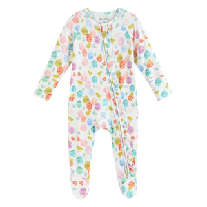 Combinaison pour enfants <span class=keywords><strong>OKIDS</strong></span> unisexe en fibre de bambou et élasthanne avec fermeture éclair, imprimé rafraîchissant, avec poche pour les pieds - Product Image 2