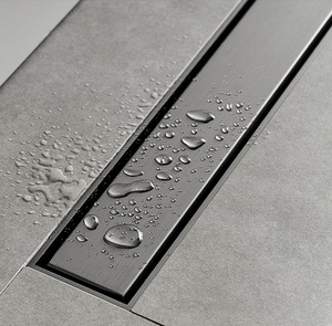 Drain de douche en acier inoxydable 304, taille personnalisable, drain linéaire brossé à insérer dans les carreaux, long, design moderne pour hôtels et salles de bain - Product Image 3