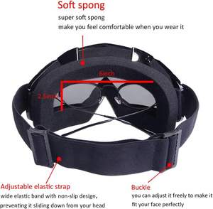 Lunettes de moto tendance, coupe-vent, anti-sable, lunettes de ski, lunettes de protection UV400 pour casque - Product Image 5