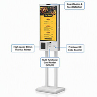 Système de point de vente tactile OEM 27 pouces, terminal de paiement Android Windows pour restaurant, restauration rapide