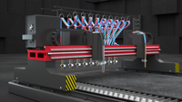 Tôle de découpeuse de Plasma de flamme de CNC de ZMDE pour la chaîne de production de Structure en acier découpeuse de plasma pour le métal
