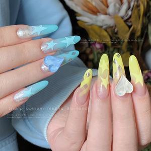 Paso Sico <span class=keywords><strong>12</strong></span>スロットK9ガラスクリスタルダイヤモンド尖ったネイルアートジュエリーセットMKネイルラインストーン衣服 - Product Image 4